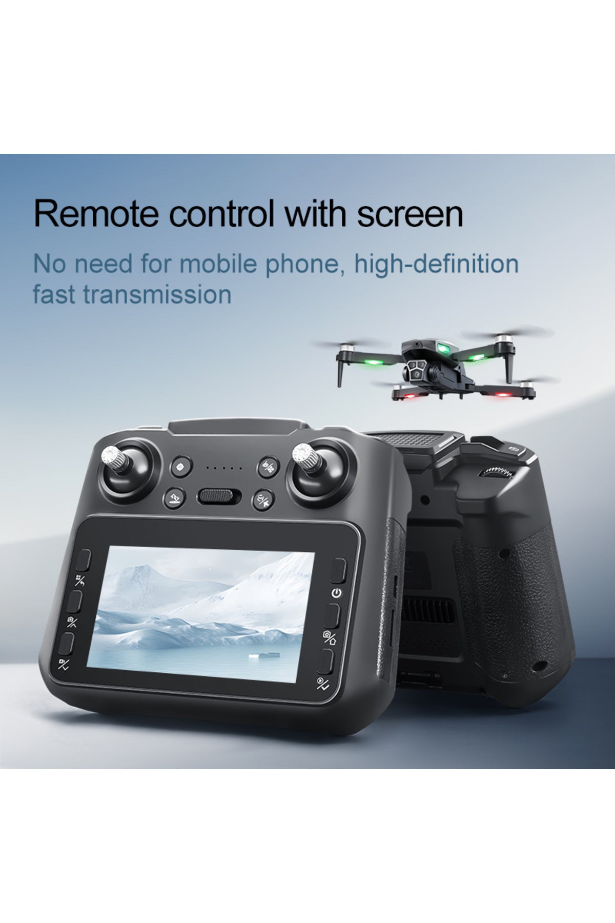 SoundWave M5s Gps Drone Çift Kameralı, 4.5" Ekranlı Kumanda, Fırçasız Motor, Çarpışma Önleyici Sensör
